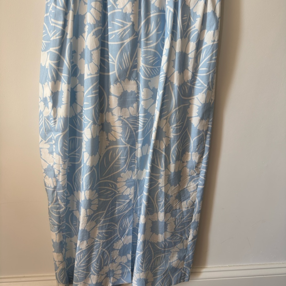 Prada Blue and White Floral Midi Dress - Picture 5 of 10